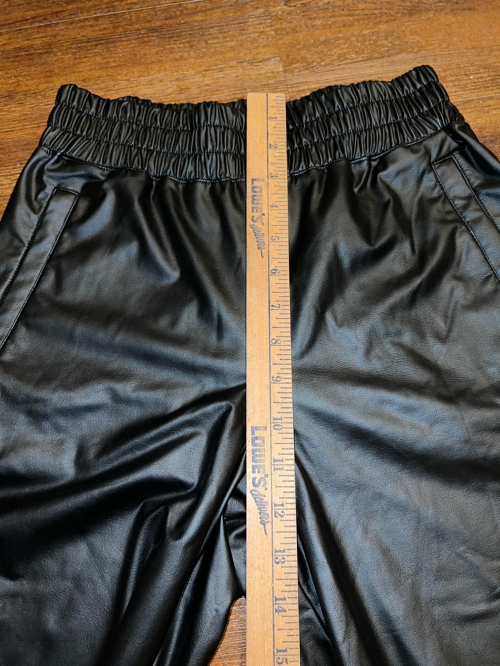 Offline By Aerie Real Luxe Black Faux Leather Chic Wide Leg Flare Pants Size XS - Picture 14 of 14